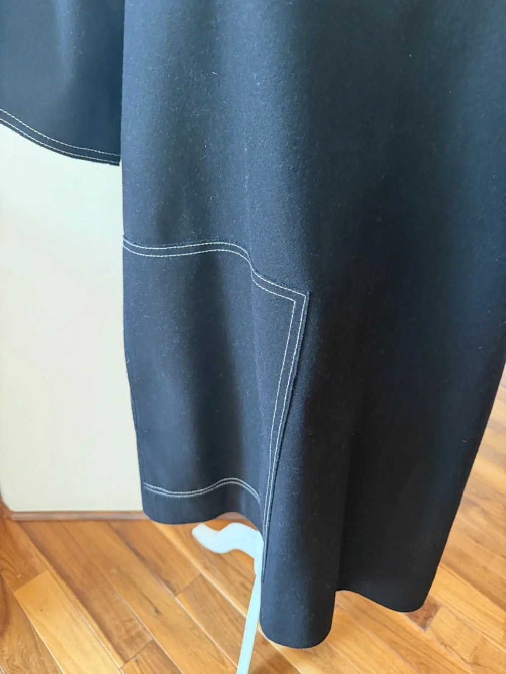 COS Black Mini Shift Dress with Contrast Stitching - Picture 3 of 8